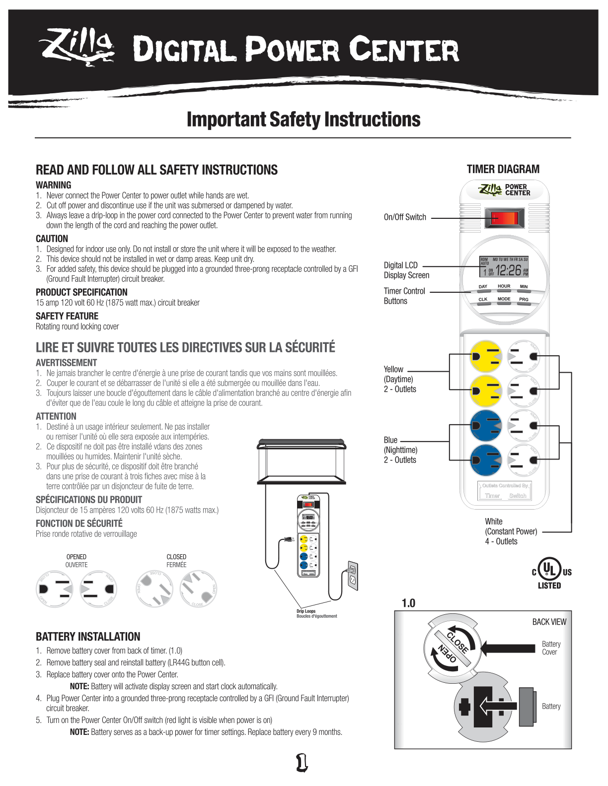 Digital Power Center Instructions